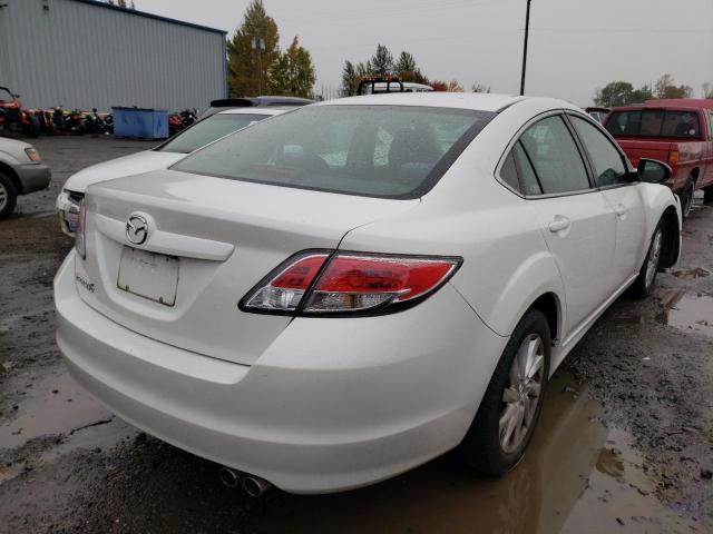 1YVHZ8CH4B5M27707 - 2011 MAZDA 6 I WHITE photo 4