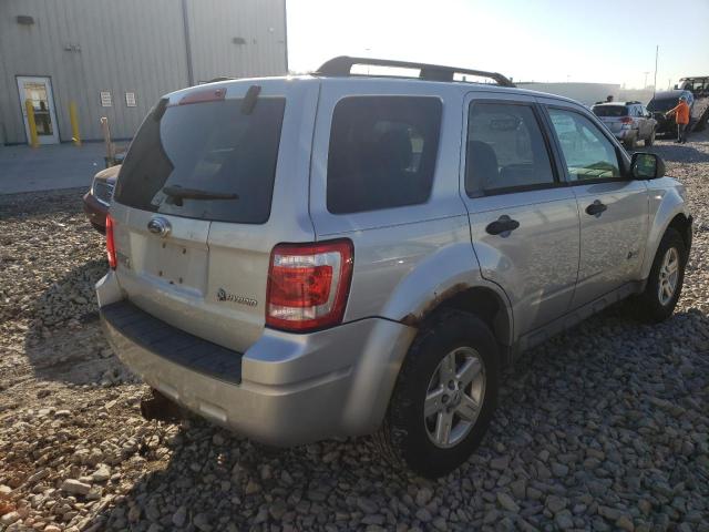 1FMCU49339KC30182 - 2009 FORD ESCAPE HYB SILVER photo 4