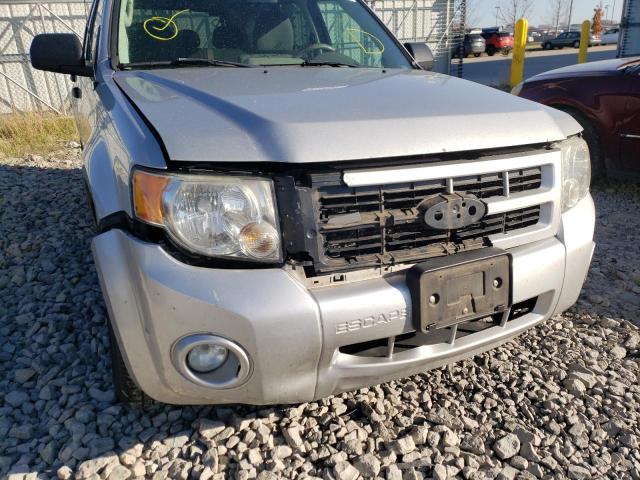 1FMCU49339KC30182 - 2009 FORD ESCAPE HYB SILVER photo 9