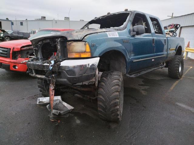 3FTSW31L1YMA53039 - 2000 FORD F350 SRW S BLUE photo 2