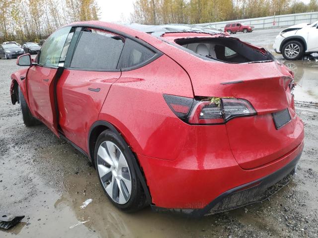 5YJYGDEF7LF023817 - 2020 TESLA MODEL Y RED photo 3