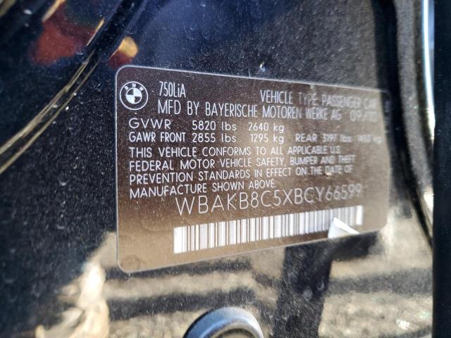 WBAKB8C5XBCY66599 - 2011 BMW ALPINA B7 BLACK photo 10