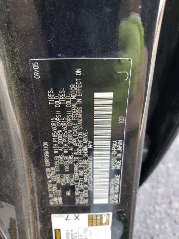 JTLKT324764044410 - 2006 TOYOTA SCION XB შავი ფოტო 10