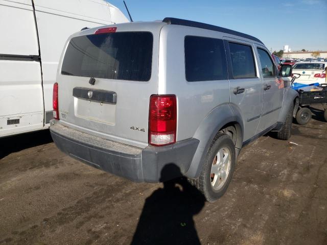 1D8GU28K57W734405 - 2007 DODGE NITRO SXT SILVER photo 4