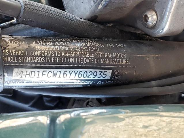 1HD1FCW16YY602935 - 2000 HARLEY-DAVIDSON FLHTCUI 绿色 照片 10