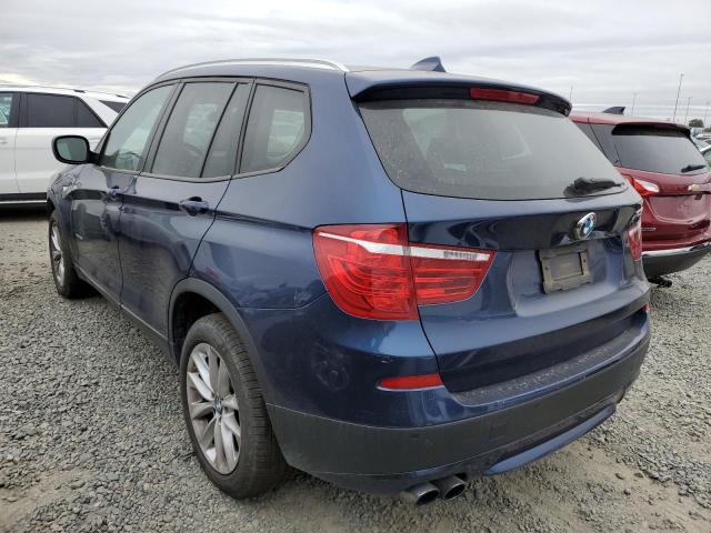 5UXWX9C52D0D05752 - 2013 BMW X3 XDRIVE2 BLUE photo 3