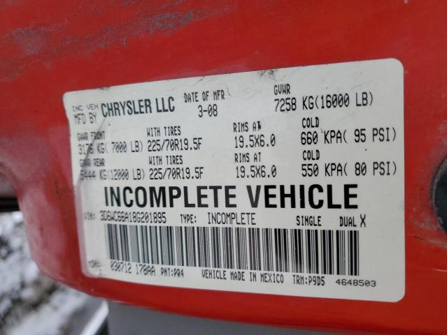 3D6WC66A18G201895 - 2008 DODGE RAM 4500 S RED photo 12