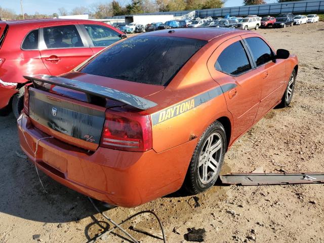 2B3KA53H06H289827 - 2006 DODGE CHARGER R/ ORANGE photo 4