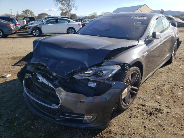 5YJSA1E12FF107249 - 2015 TESLA MODEL S ნაცრისფერი ფოტო 2
