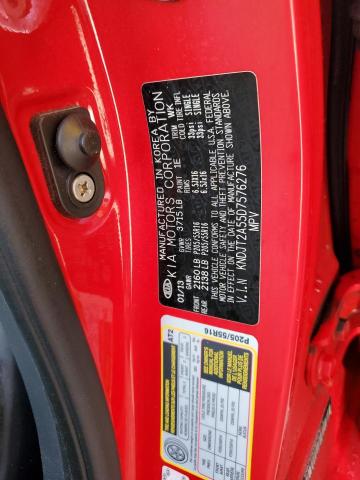 KNDJT2A55D7576276 - 2013 KIA SOUL RED photo 10