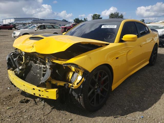 2C3CDXCT3HH528899 - 2017 DODGE CHARGER R/ YELLOW photo 9