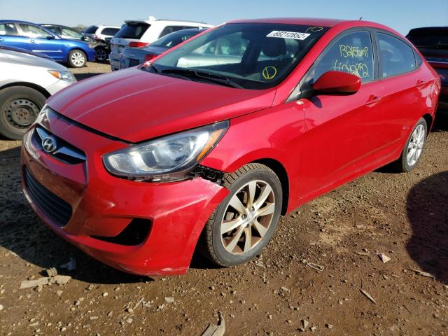 KMHCU4AE1CU247510 - 2012 HYUNDAI ACCENT RED photo 2