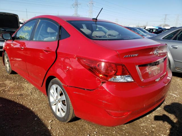 KMHCU4AE1CU247510 - 2012 HYUNDAI ACCENT RED photo 3