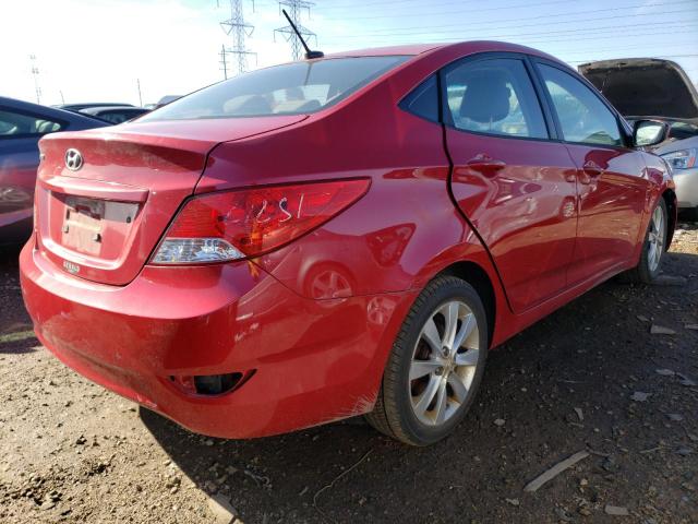 KMHCU4AE1CU247510 - 2012 HYUNDAI ACCENT RED photo 4