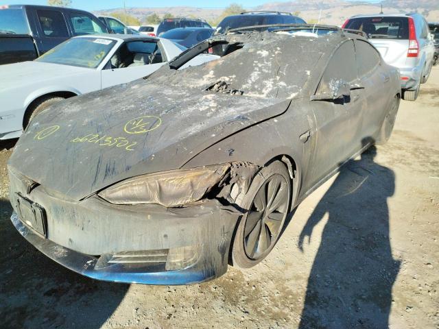5YJSA1E20LF397592 - 2020 TESLA MODEL S Quemado foto 2