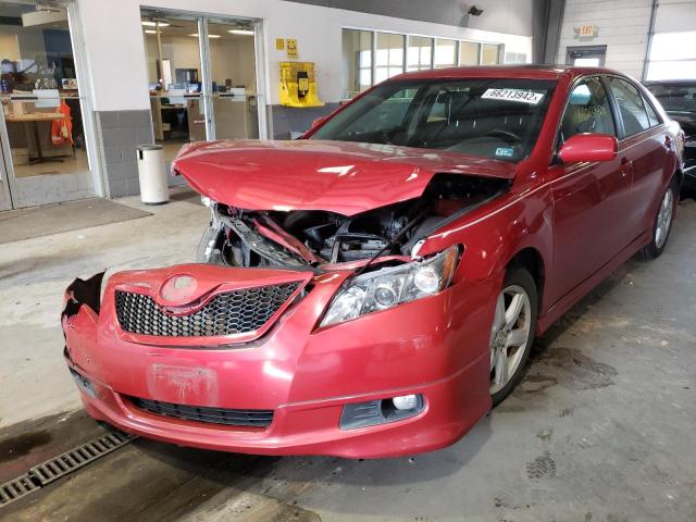 4T1BE46K88U247583 - 2008 TOYOTA CAMRY CE RED photo 2