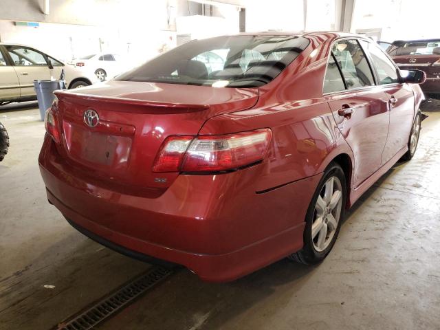 4T1BE46K88U247583 - 2008 TOYOTA CAMRY CE RED photo 4