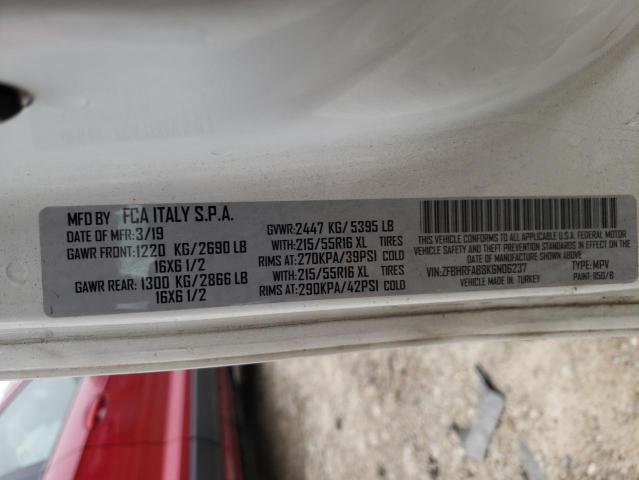 ZFBHRFAB8K6N06237 - 2019 RAM PROMASTER WHITE photo 13