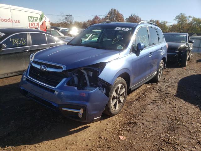 JF2SJAJC0JH562957 - 2018 SUBARU FORESTER 2 BLUE photo 2