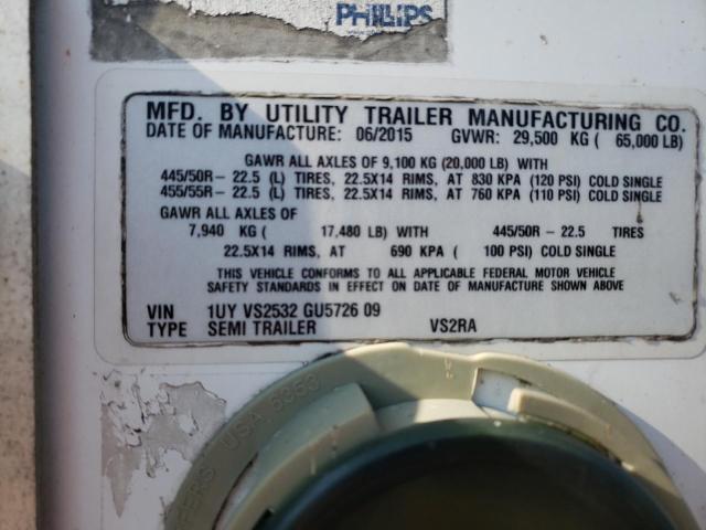 1UYVS2532GU572609 - 2016 UTILITY TRAILER Ağ foto 10