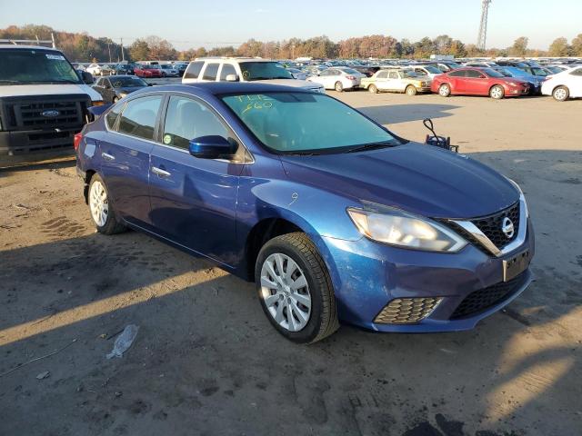 3N1AB7AP5HY377236 - 2017 NISSAN SENTRA BLUE photo 1