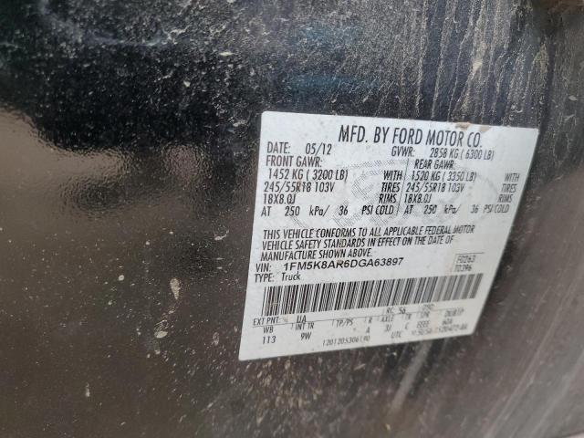 1FM5K8AR6DGA63897 - 2013 FORD EXPLORER P 黑色 照片 14