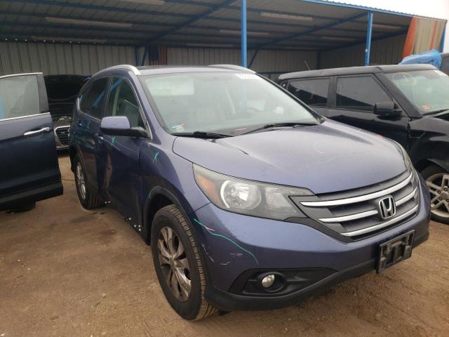 2HKRM4H73DH653239 - 2013 HONDA CR-V EXL BLUE photo 1