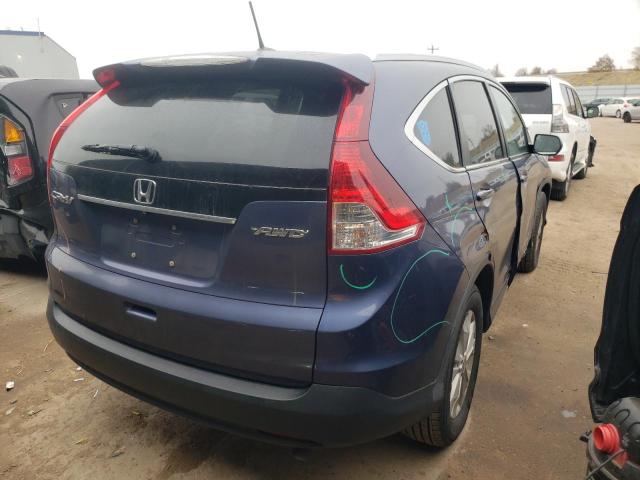 2HKRM4H73DH653239 - 2013 HONDA CR-V EXL BLUE photo 4