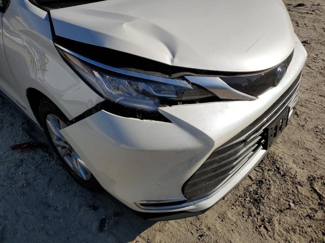 5TDZRKEC4MS016877 - 2021 TOYOTA SIENNA LIM WHITE photo 9