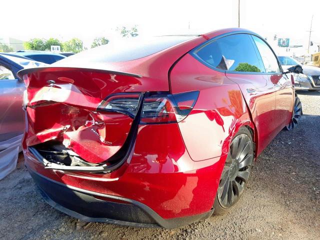 5YJYGDEF5MF272036 - 2021 TESLA MODEL Y Красный фото 10