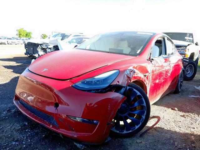 5YJYGDEF5MF272036 - 2021 TESLA MODEL Y Красный фото 9