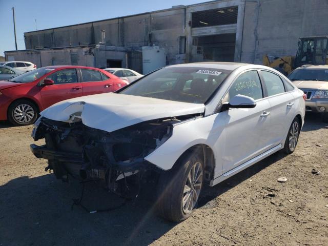 5NPE34AFXHH511575 - 2017 HYUNDAI SONATA SPO WHITE photo 2