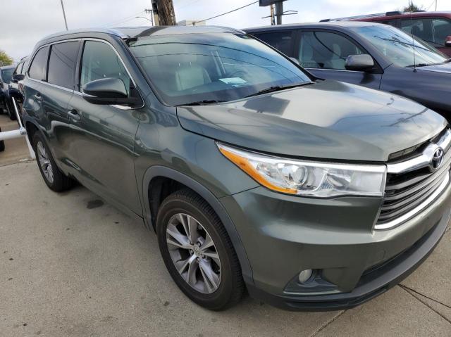 5TDKKRFH1ES007225 - 2014 TOYOTA HIGHLANDER GREEN photo 1
