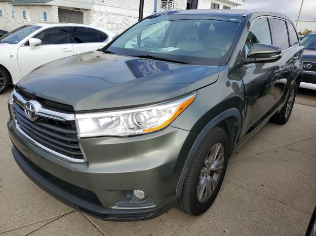 5TDKKRFH1ES007225 - 2014 TOYOTA HIGHLANDER GREEN photo 2