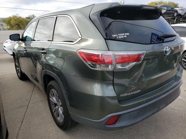 5TDKKRFH1ES007225 - 2014 TOYOTA HIGHLANDER GREEN photo 3
