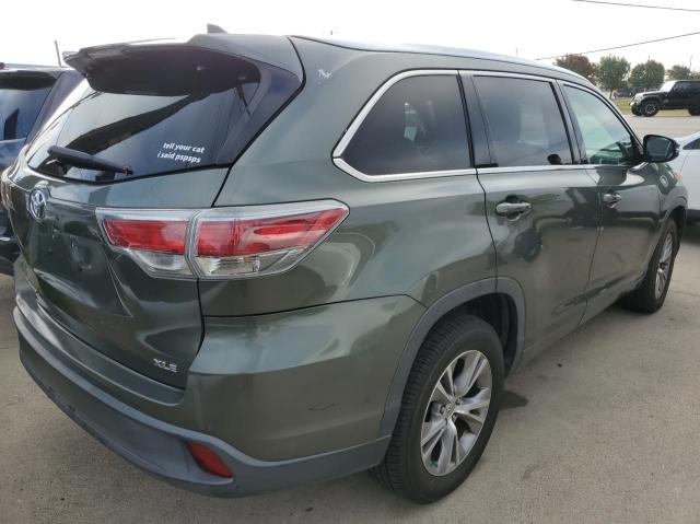 5TDKKRFH1ES007225 - 2014 TOYOTA HIGHLANDER GREEN photo 4