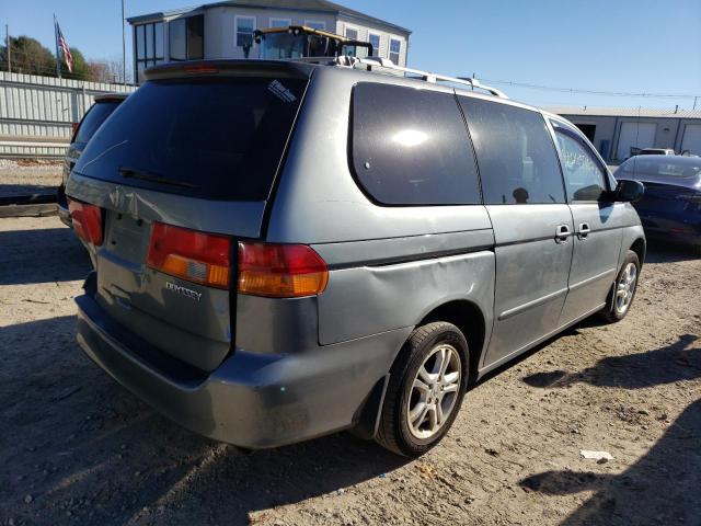 5FNRL18002B016034 - 2002 HONDA ODYSSEY EX BLUE photo 4