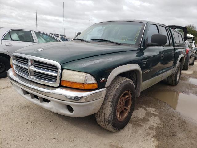 1B7GL2AN5YS640698 - 2000 DODGE DAKOTA QUA GREEN photo 2