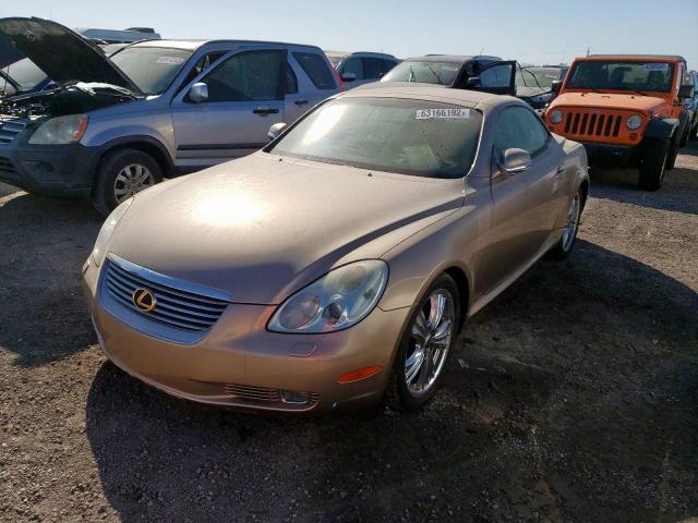 JTHFN48Y030037906 - 2003 LEXUS SC 430 BEIGE photo 2