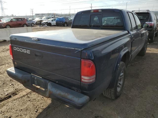 1B7HL38X62S694231 - 2002 DODGE DAKOTA QUA BLUE photo 4