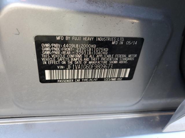 JF1VA1G60F9809673 - 2015 SUBARU WRX LIMITE SILVER photo 10