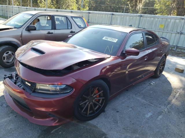 2C3CDXGJXHH542307 - 2017 DODGE CHARGER R/ BURGUNDY photo 2