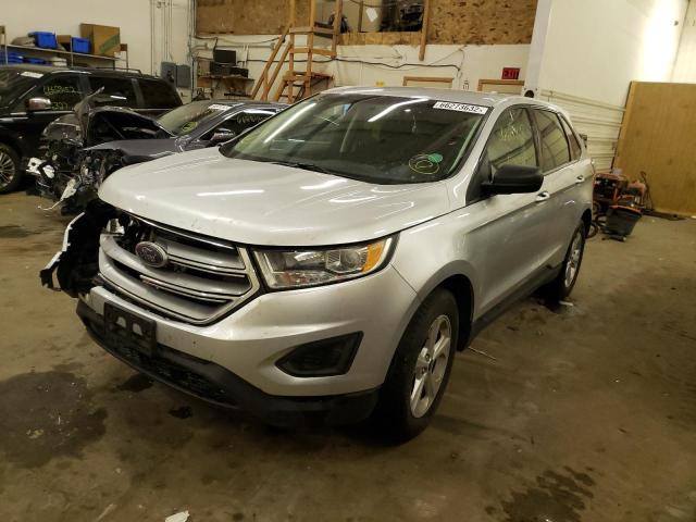 2FMPK4G90JBC61225 - 2018 FORD EDGE SE SILVER photo 2