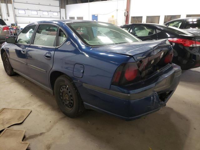 2G1WF52E549239286 - 2004 CHEVROLET IMPALA BLUE photo 3