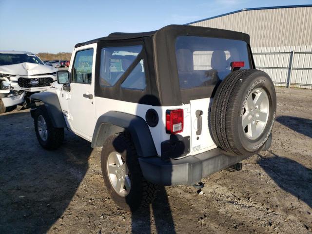 1C4AJWAG9GL339090 - 2016 JEEP WRANGLER S WHITE photo 3