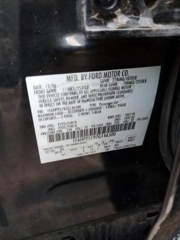 1FAHP25197G146500 - 2007 FORD 500 BLACK photo 10