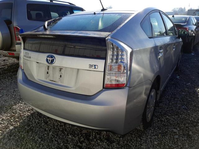 JTDKN3DU1A5177685 - 2010 TOYOTA PRIUS SILVER photo 4