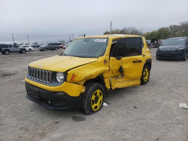 ZACCJBAW2GPC46609 - 2016 JEEP RENEGADE YELLOW photo 2