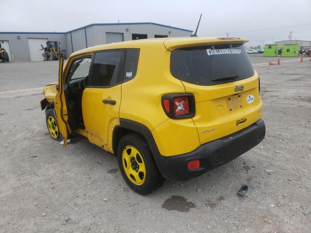 ZACCJBAW2GPC46609 - 2016 JEEP RENEGADE YELLOW photo 3