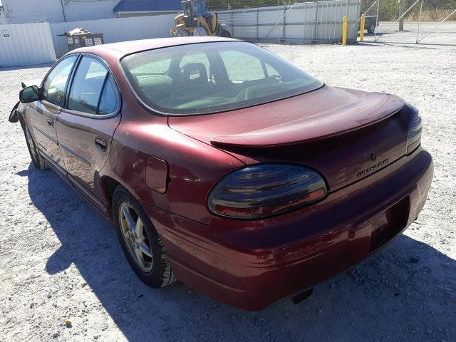 1G2WP52K4YF257628 - 2000 PONTIAC GRAND PRIX ბურგუნდია ფოტო 3